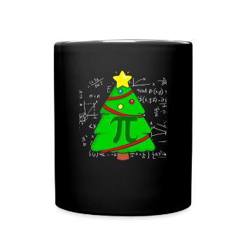 Pi Math Arbre de Noël Mathématicien Mathématiques - Mug uni - noir - Devant