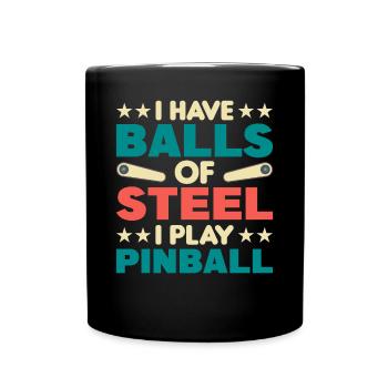 Flipper Retro Pinball Flipperautomat Bumper - Full Colour Mug - black - Front