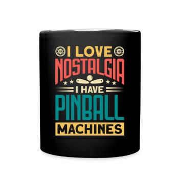 Flipper Retro Pinball Flipperautomat Bumper - Tasse einfarbig - Schwarz - Vorne