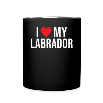 Cadeaux amoureux du Labrador - Mug uni - noir - Devant