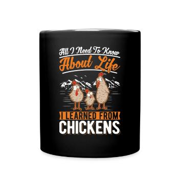 Chickens Farmer Chicken Gift Farmer - Full Colour Mug - black - Front