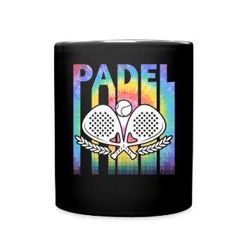 Padel Tennis Coloré - Mug uni - noir - Devant