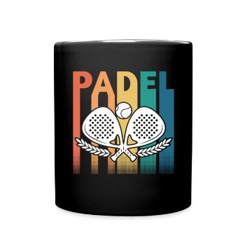 Padel Tennis Rétro Vintage - Mug uni - noir - Devant
