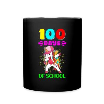 100 School Days School Kids Student Gift - Full Colour Mug - black - Front