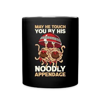 Flying Spaghetti Monster FSM - Full Colour Mug - black - Front