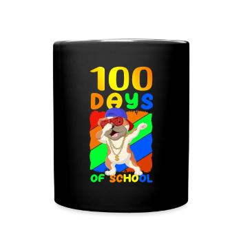 100 jours d’école Cadeau scolaire pour les enfants étudiants - Mug uni - noir - Devant