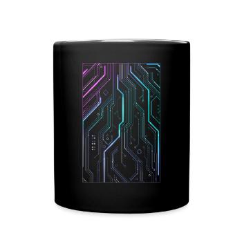 Cyber Vaporwave Esthétique Futuriste - Mug uni - noir - Devant