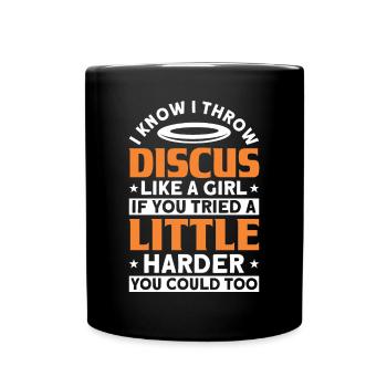 Discus Throw Discus Thrower Athletics Discus - Full Colour Mug - black - Front