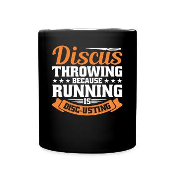 Discus Throw Discus Thrower Athletics Discus - Full Colour Mug - black - Front