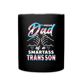 Hommes géniaux fiers de la fierté des pères trans Sensibilisation LGBT - Mug uni - noir - Devant