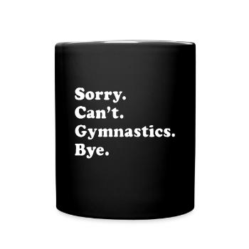 Lustiges Gymnastikgeschenk für Männer, Frauen, Jungen oder Mädchen - Tasse einfarbig - Schwarz - Vorne