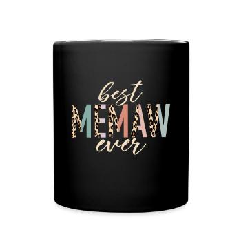 Die besten Memaw-Geschenke aller Zeiten Muttertag mit Leopardenmuster - Tasse einfarbig - Schwarz - Vorne