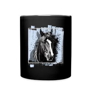 Horse - Full Colour Mug - black - Front