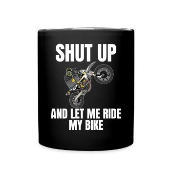 Motocross / Enduro / Freestyle mx / Dirtbike retro - Full Colour Mug - black - Front