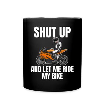 Motorcycle Lifestyle / Motorrad / Motorräder biker - Tasse einfarbig - Schwarz - Vorne