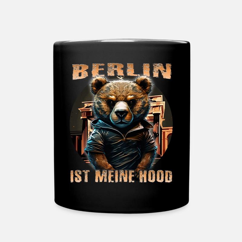 Berliner Bär - Tasse einfarbig - Schwarz
