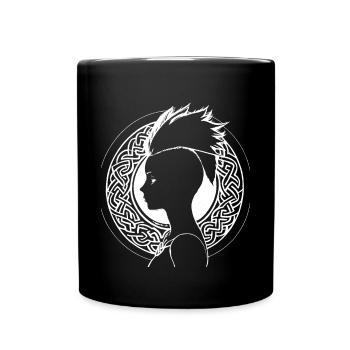 Fantasy Post Punk Keltische Stammeskunst Batcave Girl - Tasse einfarbig - Schwarz - Vorne