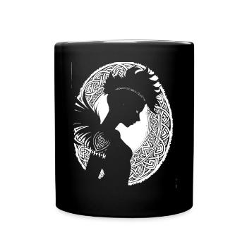 Fantasy Post Punk Keltische Stammeskunst Batcave Girl - Tasse einfarbig - Schwarz - Vorne