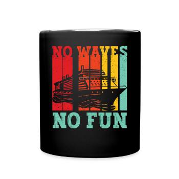 Drôle de bateau de croisière rétro - Mug uni - noir - Devant