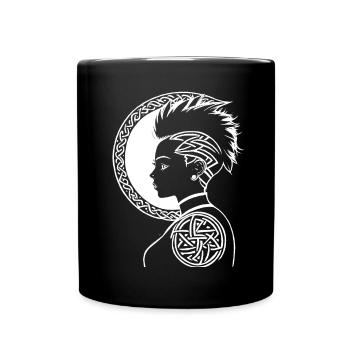 Fantasy Post Punk Celtic Tribal Batcave Mohawk Gi - Full Colour Mug - black - Front