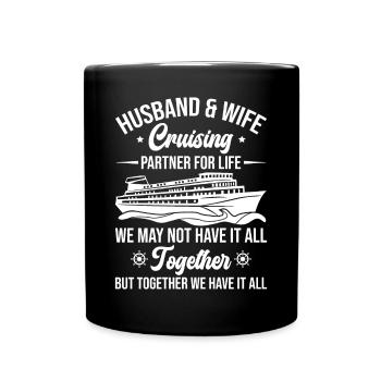 Croisières en famille - Mug uni - noir - Devant
