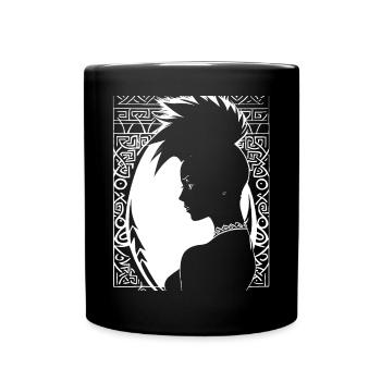 Fantasy Post Punk Keltische Stammeskunst Batcave Girl - Tasse einfarbig - Schwarz - Vorne
