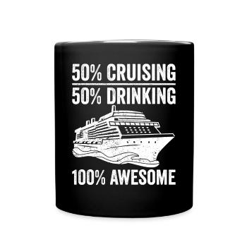 Lustiges Cruising - Tasse einfarbig - Schwarz - Vorne