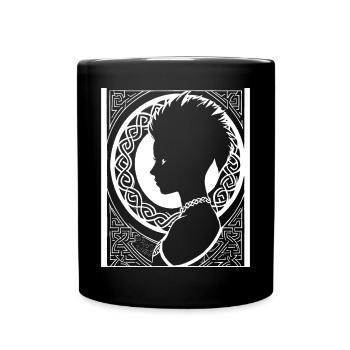 Fantasy Post Punk Celtic Tribal Batcave Mohawk Gi - Mug uni - noir - Devant