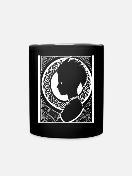 Fantasy Post Punk Keltisch Stamm Bathöhle Mohawk Gi - Tasse einfarbig - Schwarz