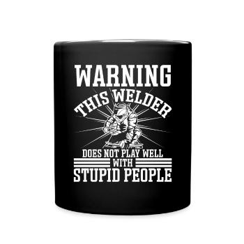 Welder Funny Saying Conceptions de soudage - Mug uni - noir - Devant