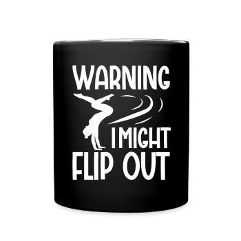 Funny Gymnastics for Girls - Full Colour Mug - black - Front