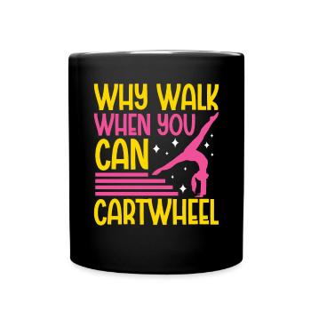 Funny Gymnastics for Girls - Full Colour Mug - black - Front