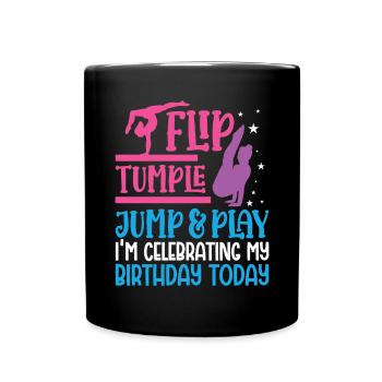 Funny Gymnastics for Girls - Full Colour Mug - black - Front