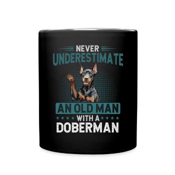 Doberman Pinscher Chien Dobie - Mug uni - noir - Devant