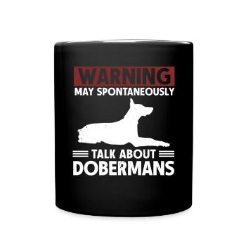 Doberman Pinscher Chien Dobie - Mug uni - noir - Devant