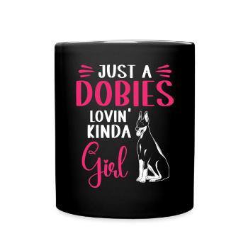 Doberman Pinscher Chien Dobie - Mug uni - noir - Devant