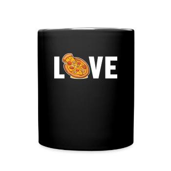 Pizza Love Plateau à pizza Four à pizza Pizza Pizza Maker - Mug uni - noir - Devant