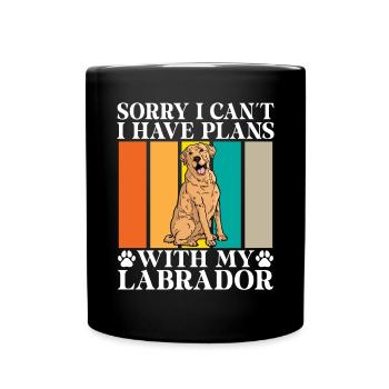 Labrador Liebhaber Geschenke - Tasse einfarbig - Schwarz - Vorne