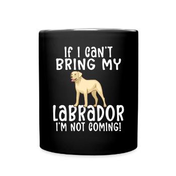 Labrador Liebhaber Geschenke - Tasse einfarbig - Schwarz - Vorne