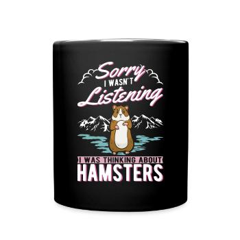 Hamster Hamster Wheel Golden Hamster Hamster - Full Colour Mug - black - Front
