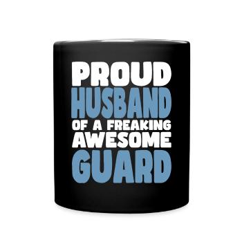 Fière épouse d’un sacré bon agent de sécurité - Mug uni - noir - Devant