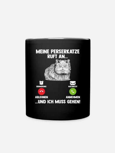 Persakatze Katze - Tasse einfarbig - Schwarz