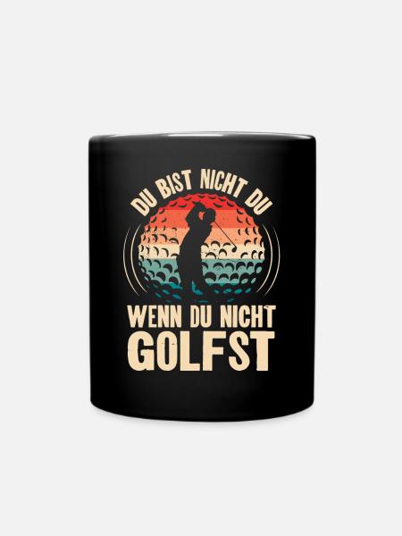 Golf Golfer - Tasse einfarbig - Schwarz