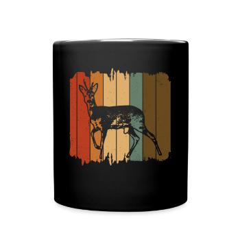 Chevreuil - Mug uni - noir - Devant