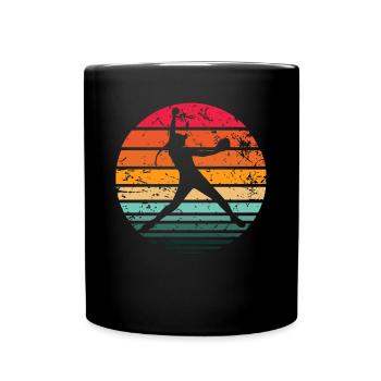 Baseball - Tasse einfarbig - Schwarz - Vorne