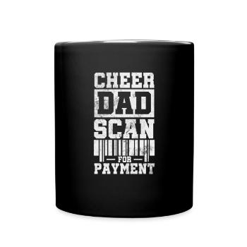 Cheerleader Vater Cheerleading Gymnastik Geschenk - Tasse einfarbig - Schwarz - Vorne