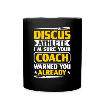 Discus Throw Discus Thrower Athletics Discus - Full Colour Mug - black - Front