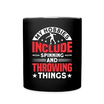 Discus Throw Discus Thrower Athletics Discus - Full Colour Mug - black - Front