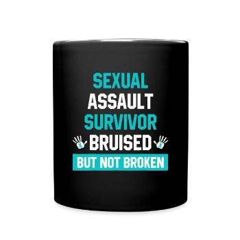 Sexual Assault Survivor Sexual Assault Awareness M - Full Colour Mug - black - Front