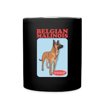 Belgian Shepherd Malinois Dog Gift - Full Colour Mug - black - Front